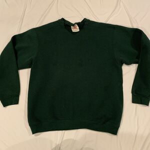 Vintage 90s BVD Blank Crewneck Sweatshirt 50/50 Made In USA Size L Cut